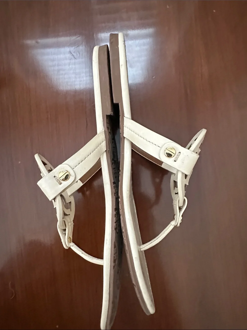 Tory Burch Miller Sandals Ivory Size 7